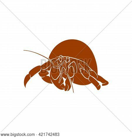 Hermit Crab Design Vector Illustration, Creative Hermit Crab Logo Design Concept Template, Symbols I