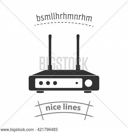 Wi Fi Icon. Wi-fi Router Simple Vector Icon. Wi-fi Router Isolated Icon