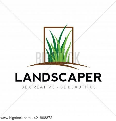 Lawn Care Logo. Lawn Services Logo Design Vector