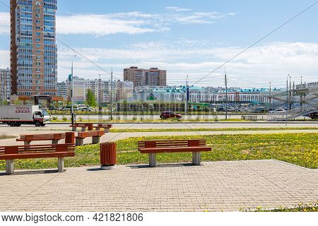 The Ice Palace Of Yerofey Arena In Khabarovsk And The Square Near It On May 18, 2021.