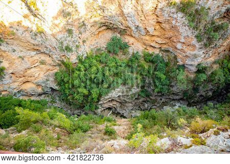 Beautiful View Down Guver Canyon In Nature Park Near Antalya, Turkey