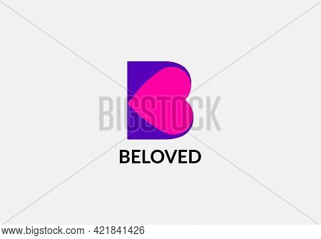 Beloved Abstract B Letter Initial Lettermaks Logo