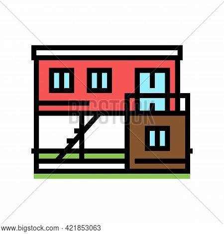 Container Home Color Icon Vector. Container Home Sign. Isolated Symbol Illustration