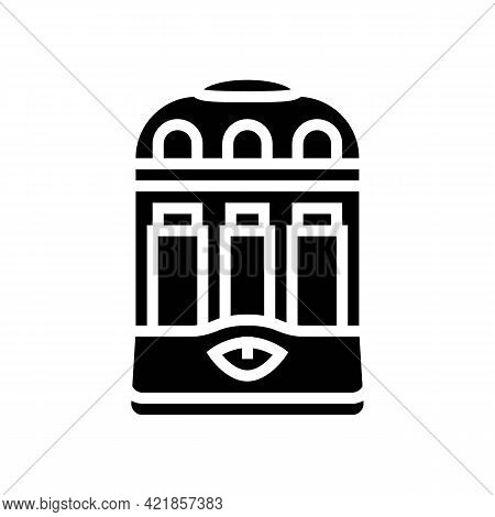 Sterilizer Bottles Device Baby Glyph Icon Vector. Sterilizer Bottles Device Baby Sign. Isolated Cont
