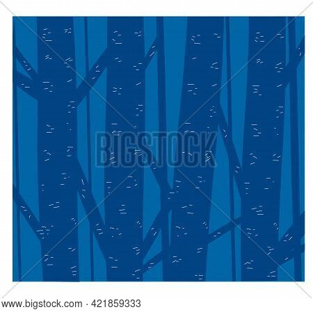 Night Forest Concept. Abstract Background. Monochrome. Vector Graphics.