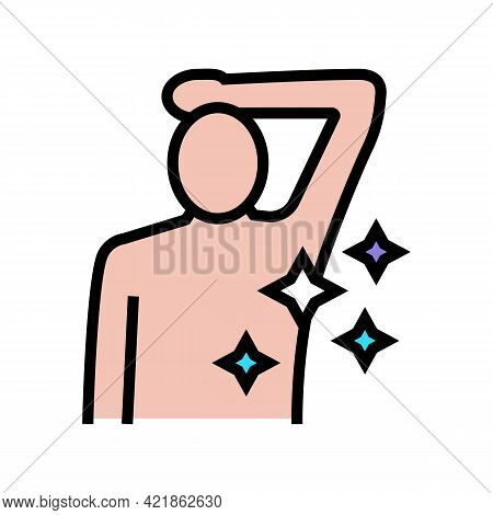 Axilla Shaved Color Icon Vector. Axilla Shaved Sign. Isolated Symbol Illustration