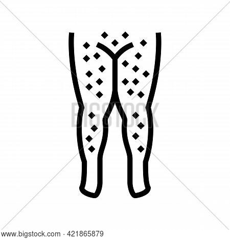 Hairy Leg Shave Line Icon Vector. Hairy Leg Shave Sign. Isolated Contour Symbol Black Illustration