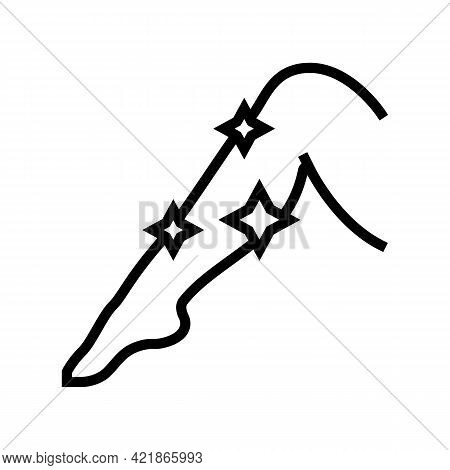 Shaved Leg Lady Line Icon Vector. Shaved Leg Lady Sign. Isolated Contour Symbol Black Illustration