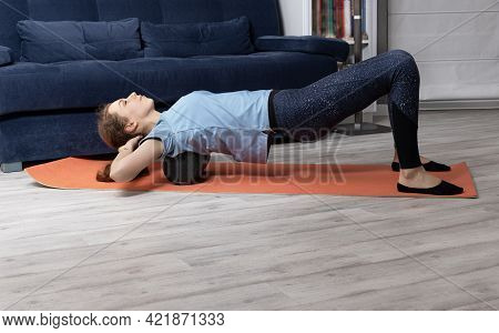 Fitness Roller, Gymnastic Roller, Gray Floor, Floor, Stretching At Home, Exercises For Back, Active 