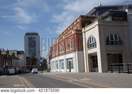 Modern Buildings In Maidenhead Town Centre, Berkshire In The Uk, Taken 30th March 2021