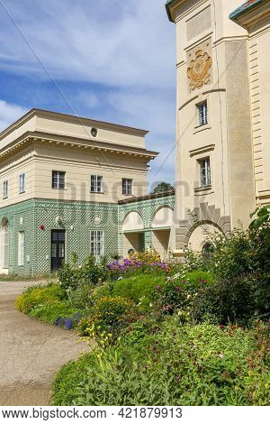 Lancut, Poland - August 26, 2020: View Of 16th Century Baroque Lancut Castle And Orangery, Former Po