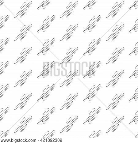 Black Lines On A White Background. Seamless Background.