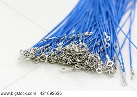 Ring Terminal Connector Crimp Blue Wire For Electronic Or Electric Industrial