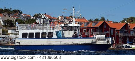 Marina of the Norwegian fishing town Hvaler . June 19,2018. Hvaler,Norway