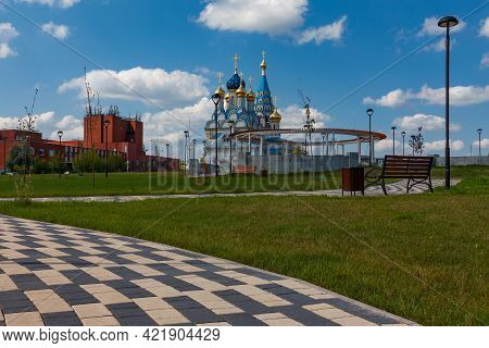 View Of The Unfading Color Temple In Moscow, Russia.