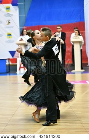 Orenburg, Russia - November 02-03, 2019: Girl And Boy Dancing