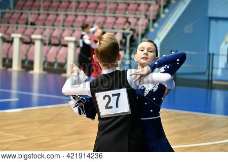 Orenburg, Russia - November 02-03, 2019: Girl And Boy Dancing
