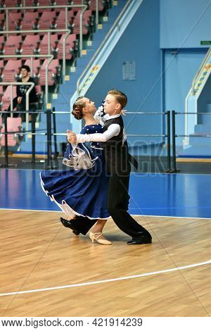 Orenburg, Russia - November 02-03, 2019: Girl And Boy Dancing