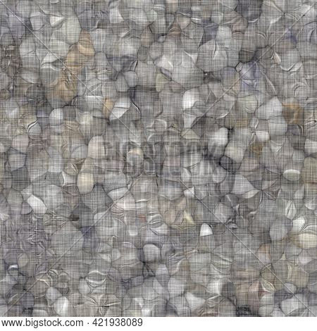Rustic Blotched Charcoal Grey French Linen Woven Texture Background. Blobby Neutral Old Vintage Clot