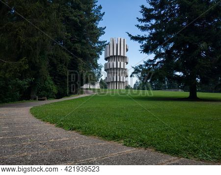 Mrakovica, Bosnia And Herzegovina-august 1, 2020:memorial Monument To The Revolution On Mrakovica, D
