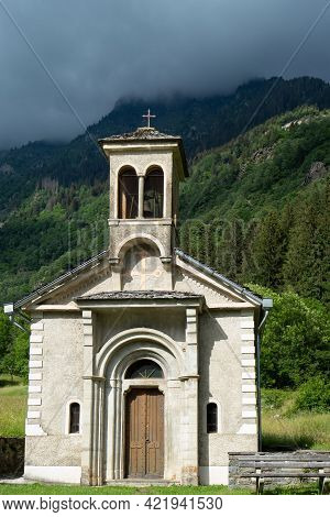 Church In Valle Mesolcina, Switzerland, On The Way Down From San Bernardino Pass
