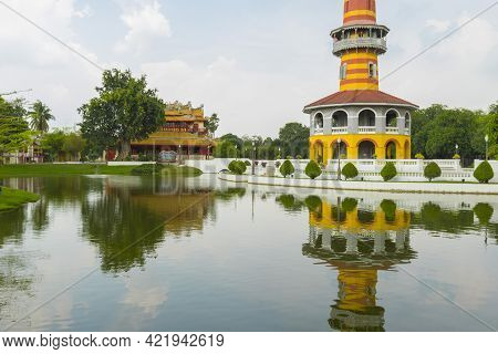 Withun Thasana  Tower In Bang Pa-in Royal Palace Or The Summer Palace In Ayutthaya Province, Thailan