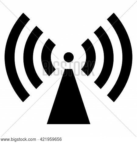 Beware Non-ionizing Radiation Symbol Sign On White Background