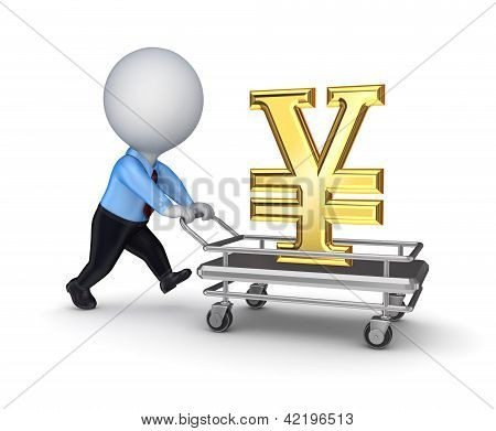 3d 小人用日元的符号。