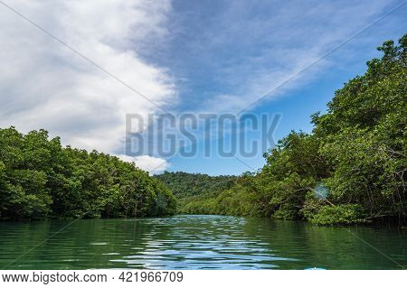 Klong Chao River On Koh Kood Island At Trat Thailand.koh Kood, Also Known As Ko Kut, Is An Island In