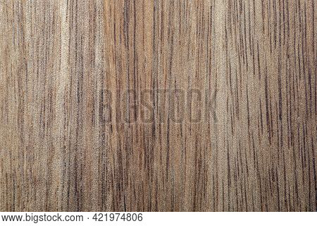 Acacia Wood Texture Close-up. Rustic Look With Veins, Knots And Copy Space.