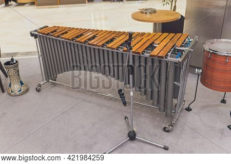 Closeup Shooting Of My Marimba Made Of Rosewood.