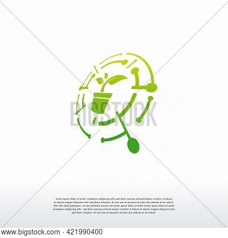 Nature Tech Logo Designs Template, Agriculture Logo Template