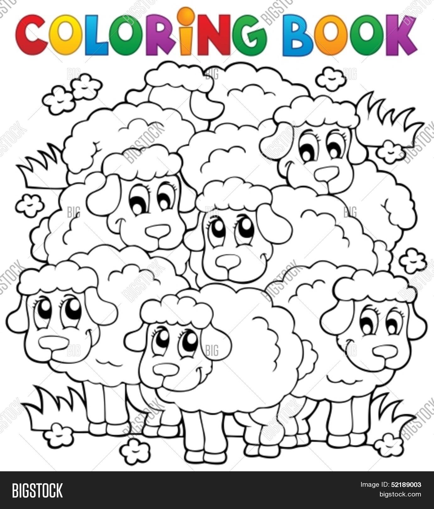 Coloring Book Sheep Vector & Photo (Free Trial) | Bigstock