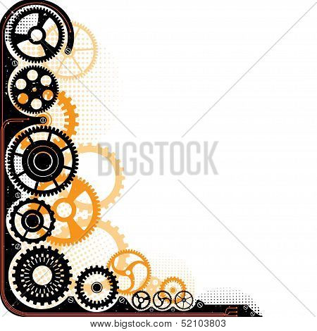 Mechanical Cog Wheel Frame.