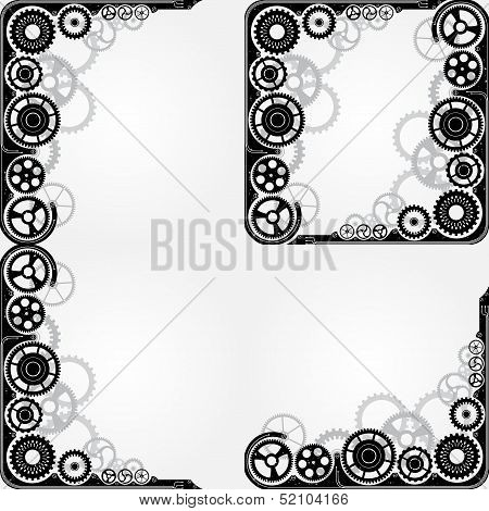 Mechanical Cog Wheel Frame.