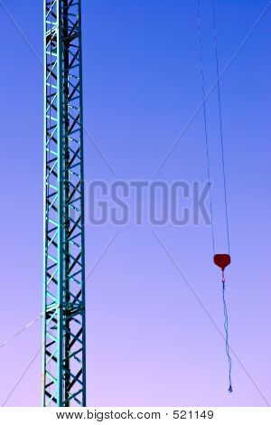 Dormant Crane At The End Of A Busy Day