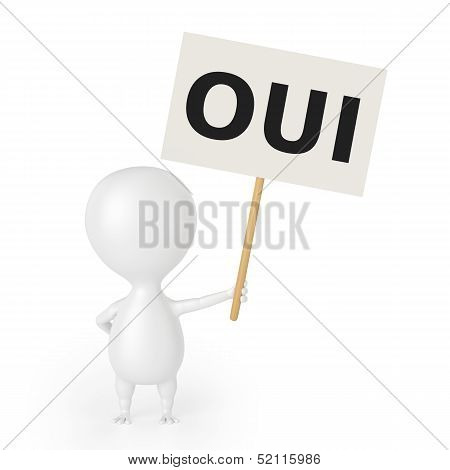 Character With Placard (OUI)