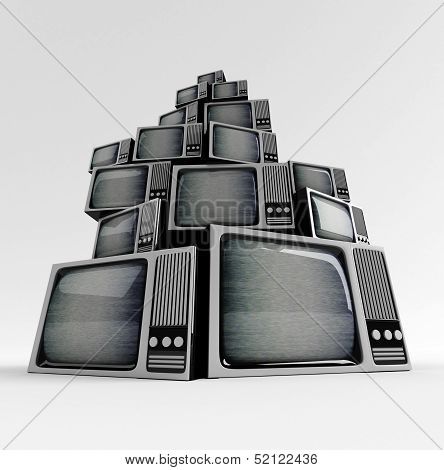 Retro Tv With Static.