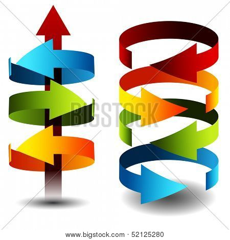 An image of 3d arrow cylinders.