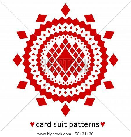 Diamond card suit pattern