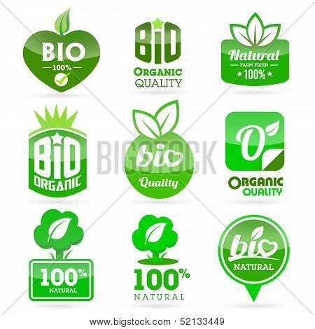 Bio - Eco - Natural Icon Set