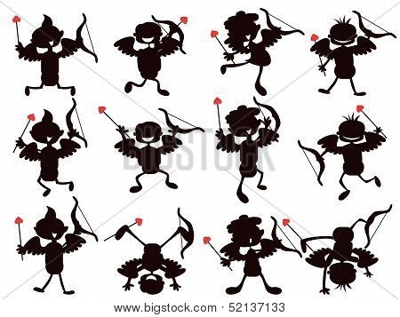 Cute Cartoon Style Of Cupid