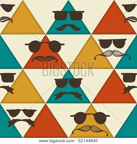 Vector Seamless Hipster Pattern