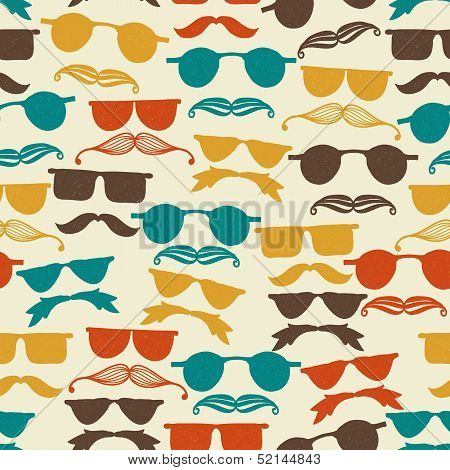 Vector Seamless Hipster Pattern