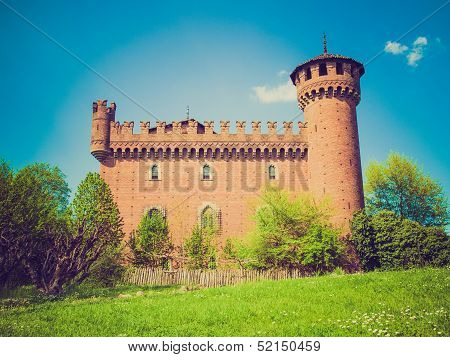 Retro Look Medieval Castle Turin