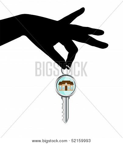 house key in hand