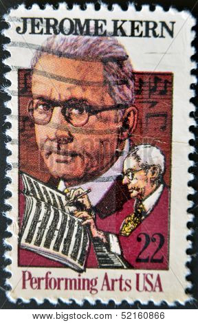 United States - Circa 1985: A Stamp Printed In Usa Shows Jerome Kern, Circa 1985