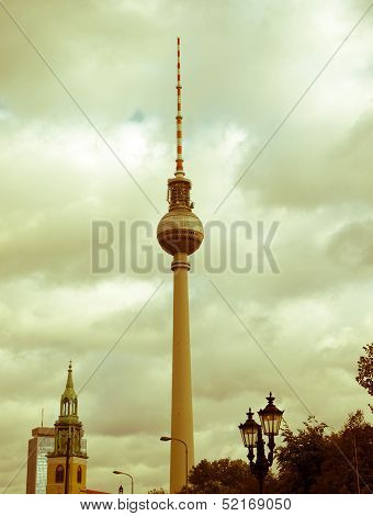 Retro Looking Tv Tower, Berlin