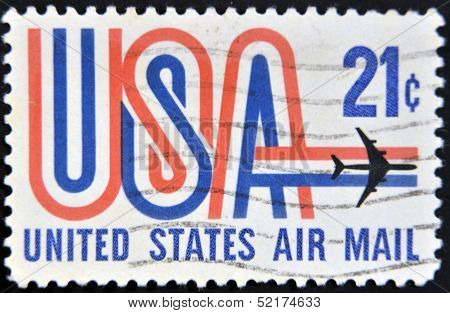 United States Of America - Circa 1973: A Stamp Printed In The Usa Showing 21C Series, Circa 1973
