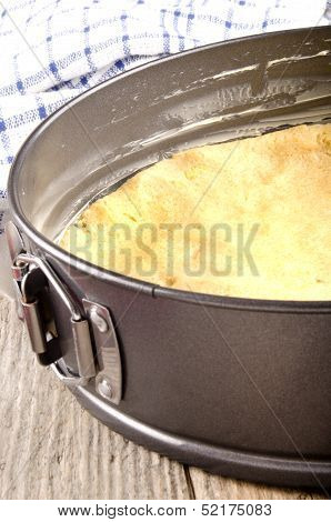 Crumb Cake Batter In A Springform
